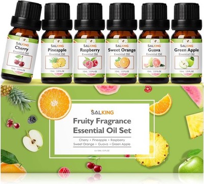 SALKING Ätherische Öle Set, Essential Oils 6x10mL Duftöl 100% Bio Aromatherapie