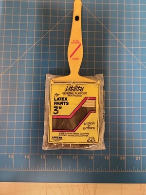 Linzer 3 Inch Utility Paint Brush 100% Polyester Bristles Latex Oil Paint 1110 U