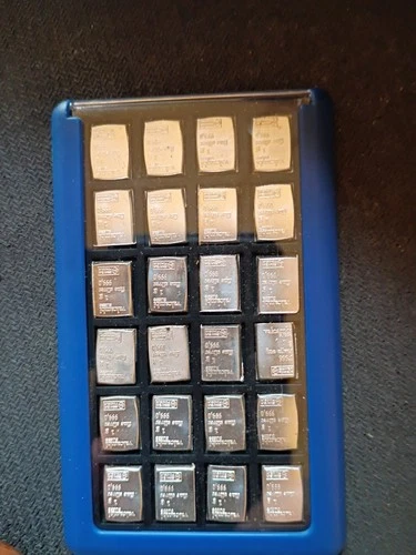24 x 1-grams Silver .999 Pure Bullion Valcami Suisse Combibar In Element Card