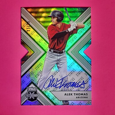 Alek Thomas 2018 Elite Extra Edition Auto Emerald Green Parallel /25 Diamondback