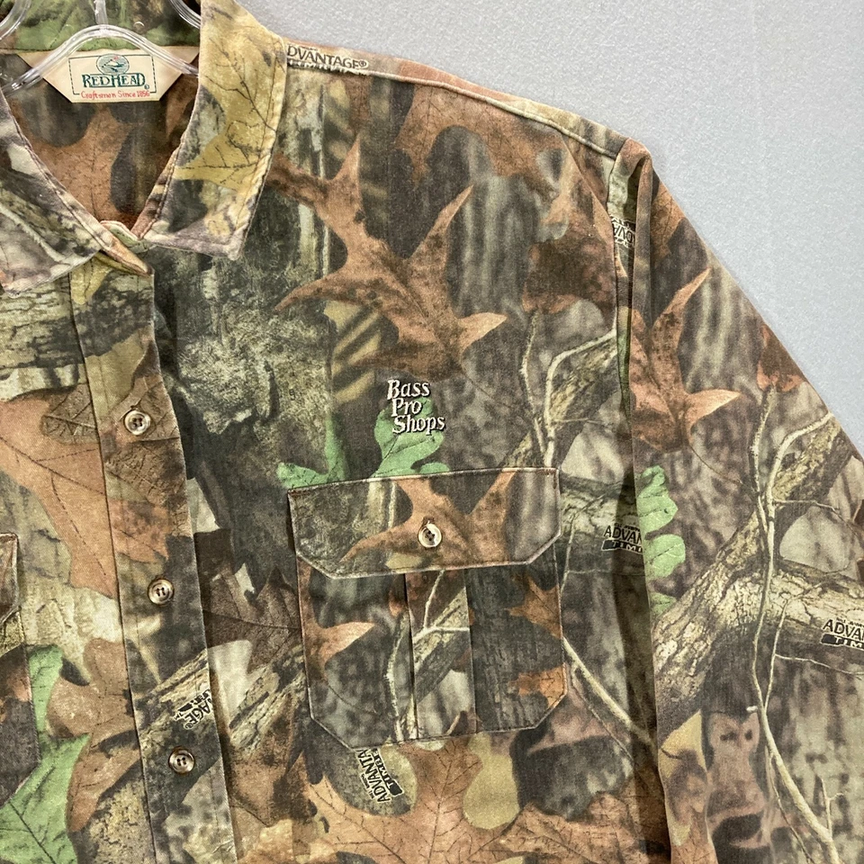 Redhead Bass Bro Womens XL Camo Shirt Long Sleeve Pockets Advantage Timber  - Image 2 of 4