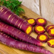 100+ Cosmic Purple Carrot Seeds - Heirloom - Organic - NON GMO -- FRESH --- RARE