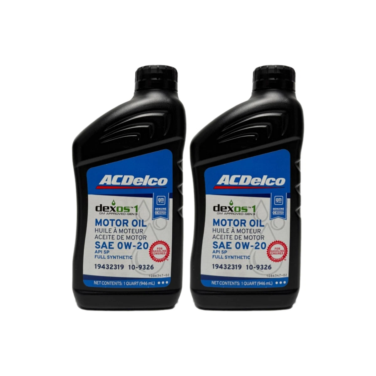 ACDelco DexosD 0W20 Synthetic Diesel Engine Oil - 946mL
