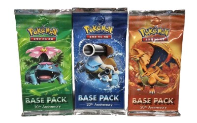 3 x Cp6 Booster - Full Art Set Pokemon Korean Base Set 20th Anniversary 
