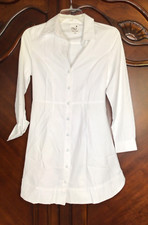 Nu New York Junior Girl's Small Dress Shirt Dress Button Front Knee Length