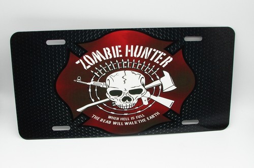 ZOMBIE HUNTER ASSAULT VEHICLE RESPONSE TEAM METAL CAR NOVELTY LICENSE PLATE  - Foto 4 di 12