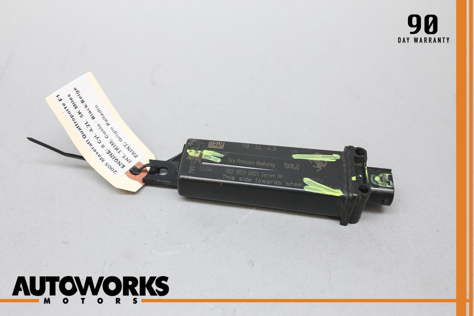 05-13 Maserati Quattroporte M139 Tire Pressure Monitor Sensor 191443 OEM