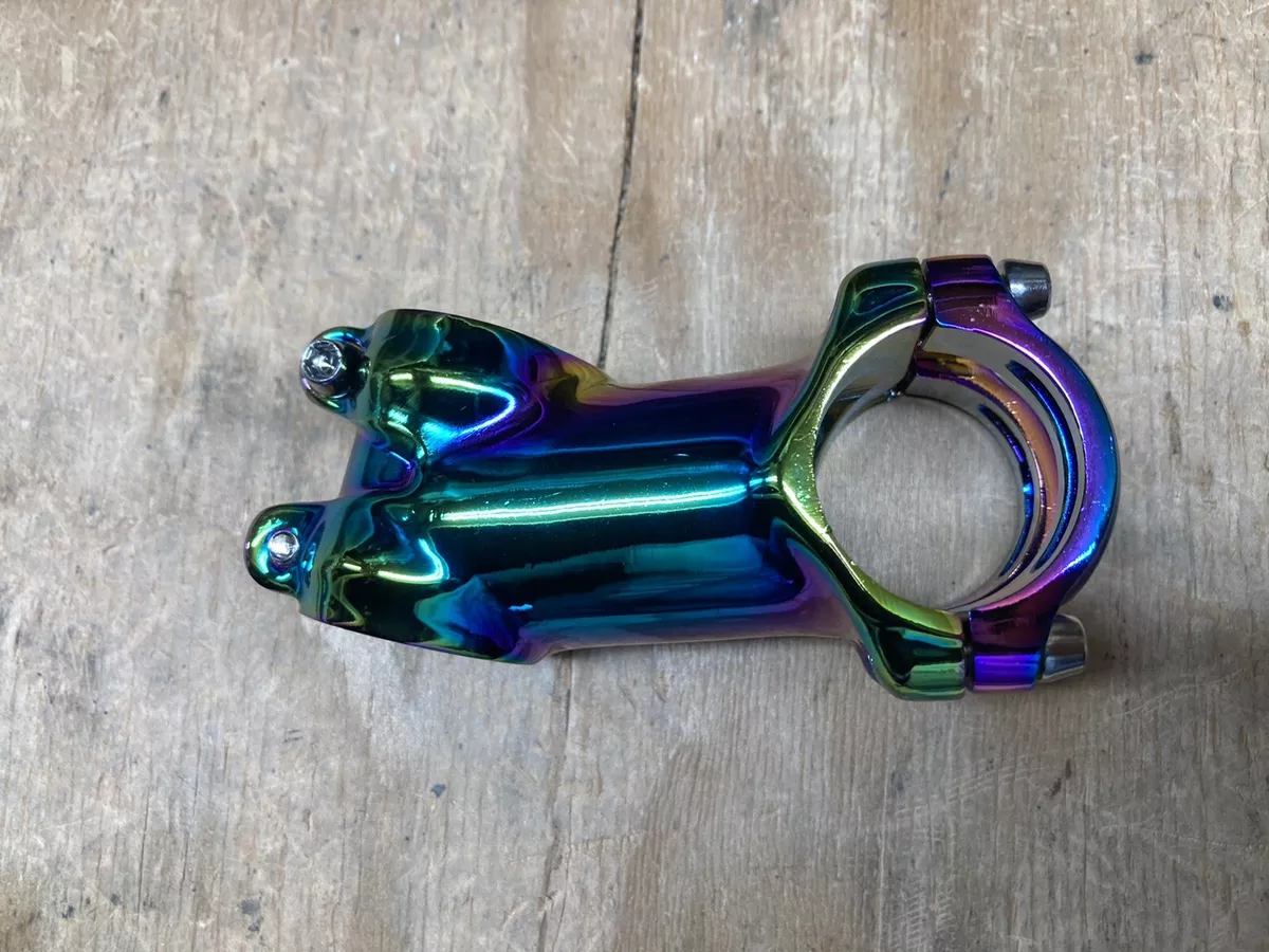 Anodized oil slick stem 60 mm 1 1 8 inch 31.8 17 degree road mountain bike