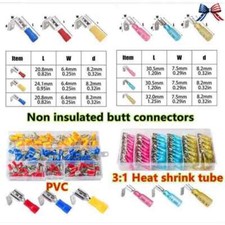 Heat Shrink/PVC Back Spade Quick Splice Crimp Terminal Connector Kit 50/140PCS