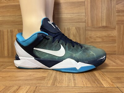 RARE🔥 Sz 11.5 - Nike Air Zoom Kobe VII 7 Shark Blue Aqua Men's