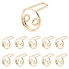 10x Golden Brass Nail Rings Fingernail Rings Metal Ring for Nail Decor Jewelry