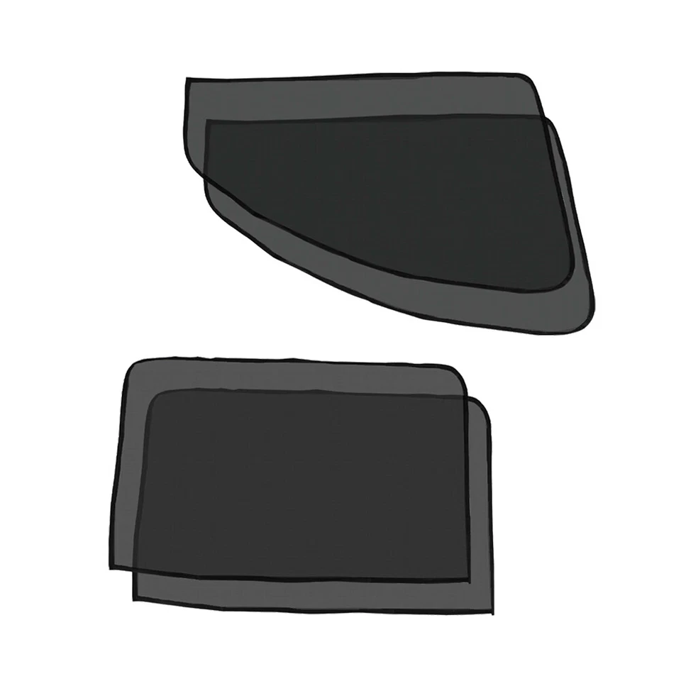 4x Capa protetora de malha para janela traseira frontal lateral de carro proteção UV magnética - Imagem 3 de 4