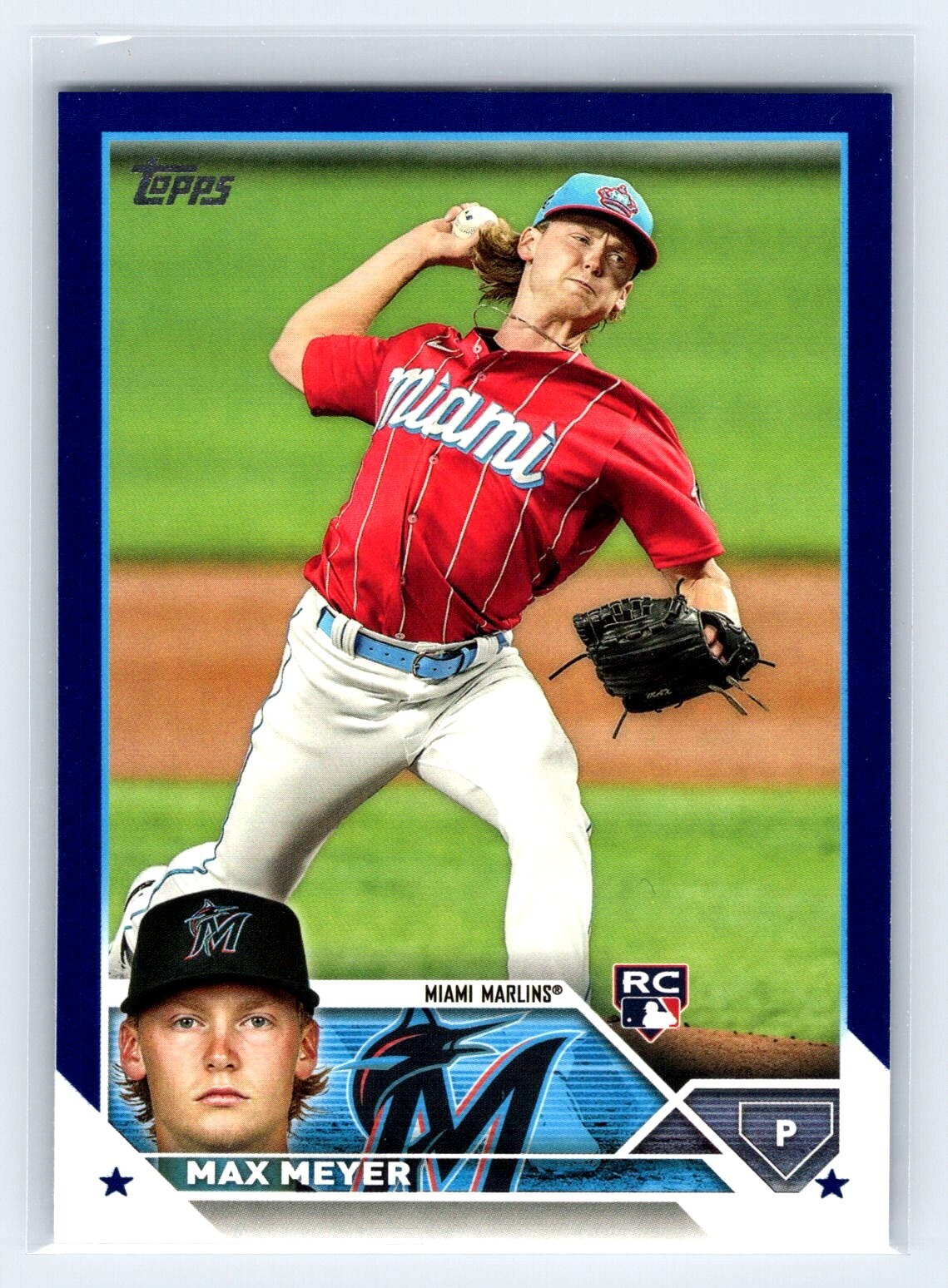 2023 Topps Series 2 Royal Blue Parallel RC #388 Max Meyer Miami Marlins