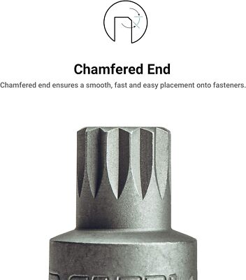 13 Mm M13 Super-stubby Xzn Triple Square Impact Bit Socket