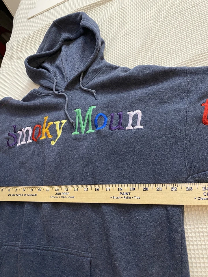 Sudadera con Capucha Great Smoky Mountains Talla L Manga Hechizada Arco Iris Bordado Pullover Foto 4 de 4