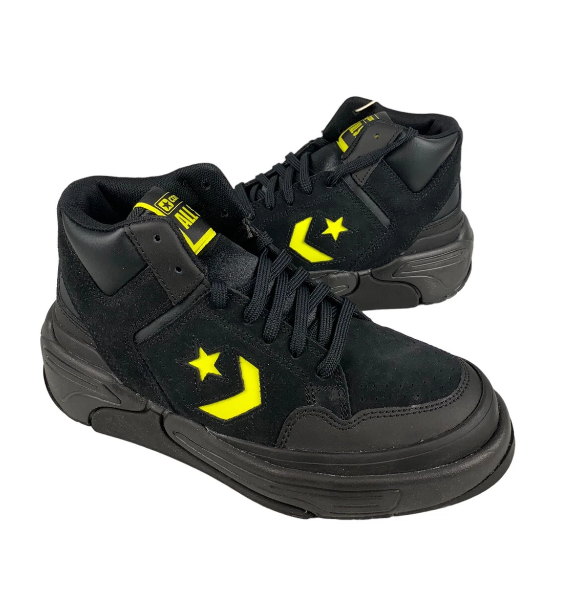 Duidelijk maken Sterkte Bedenk NEW Converse Weapon CX Mid Suede Black/Yellow Shoes Sneakers Mens Sz 10  A03230C | eBay