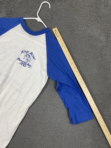 Vintage 80’s 1983 Mental Hospital Escapee Getaway Raglan T-Shirt Size L - Bild 8 von 11