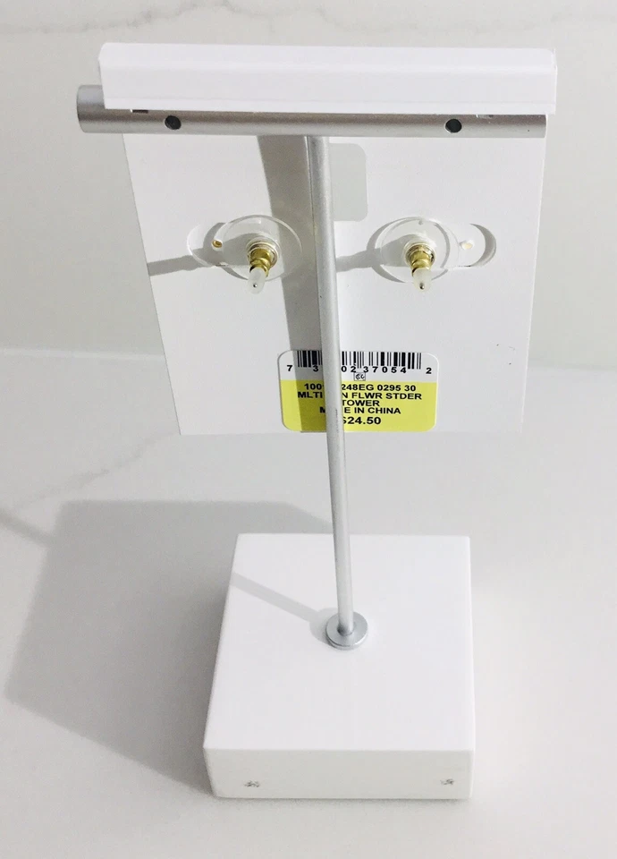 Earrings Purple Tone Stone & Crystal Cluster Pinwheel Cluster Charter Club - Image 3 of 4