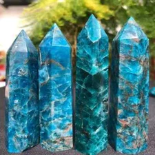 Wholesale Lot 1 lb Blue Apatite Healing Crystal Tower Point Reiki Obelisk Decor
