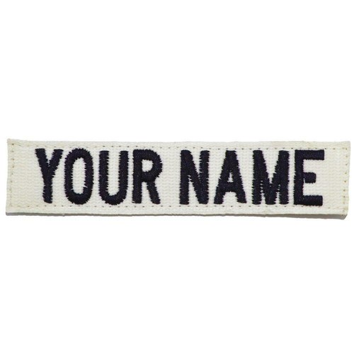 Maßgeschneidertes Nylon/Baumwolle Gurtband Namensband - weiß - Bild 3 von 4