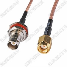RP-SMA Male  Jack Pin  to BNC Female Bulkhead RF Connector Pigtail RG316 Cable