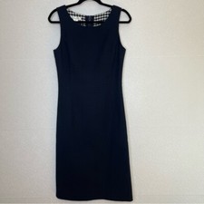 oscar De La Renta Navy Blue Wool Sheath Dress 4