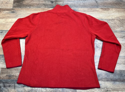 Eddie Bauer gerippter Damenpullover mit 1/4 Reißverschluss Größe XL 100 % Baumwolle gebraucht - Bild 10 von 16