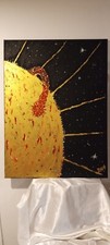 SOLAR FLARE SUNBURST ON CANVAS PAINTING 30