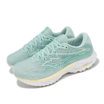 Mizuno Wave Rider 27 Super Wide Light Green White Women Running