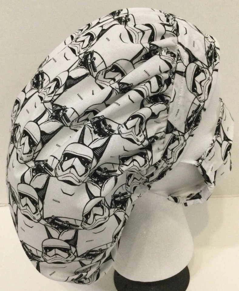 Star Wars Storm Troopers Medium Medical Bouffant Scrub Cap Surgery Hat Mask Set - Image 2 of 4
