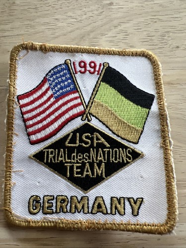 Vintage 1991 USA TrialdesNations Team Germany Patch. Used - Picture 2 of 7