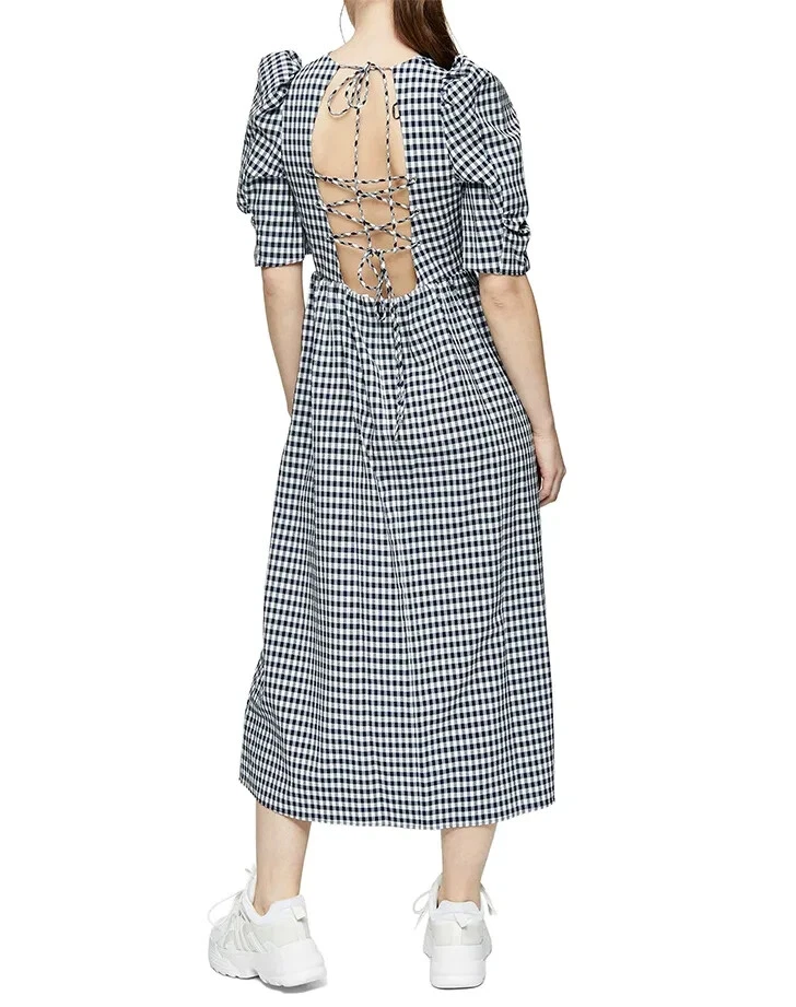 Topshop gingham cheap midi dress