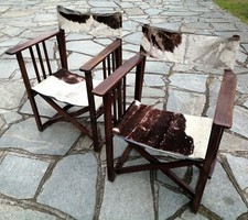 Coppia di poltroncine da regista pieghevoli, anni '60