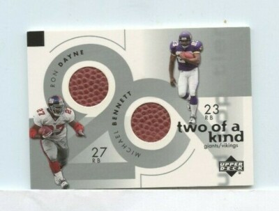 RON DAYNE / MICHAEL BENNETT 2001 Upper Deck Two of a Kind Dual Relic 2K-DB 