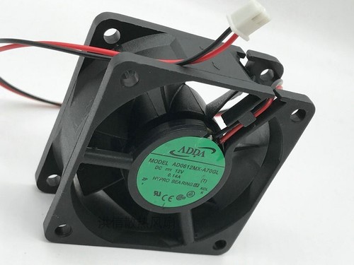 ADDA 6025 AD0612MX-A70GL DC12V 0.14A 60*25MM 60mm cooling fan 2pin - Picture 2 of 3
