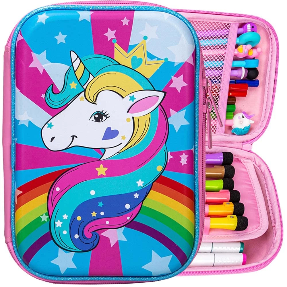 Unicorn Pencil Case for Girls, Cute Kids Pencil Box, School Large Capacity  Penci