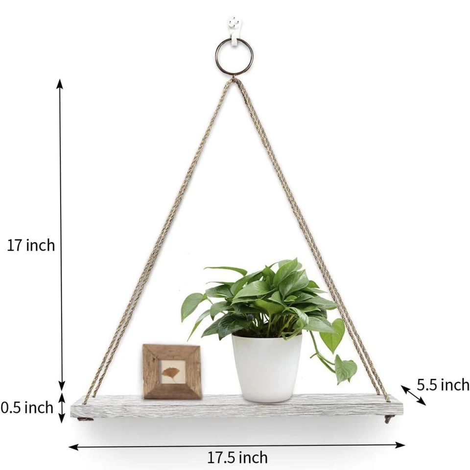 Hoofway Hanging Shelves 3 PCS White - Image 2 of 4