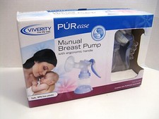 PURease Manual Breast Pump w/Ergonomic Handle ROS-SAMAN New Sealed