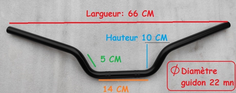 Guidon acier MT07 pour réparer votre moto après chute modèles 2014-2020