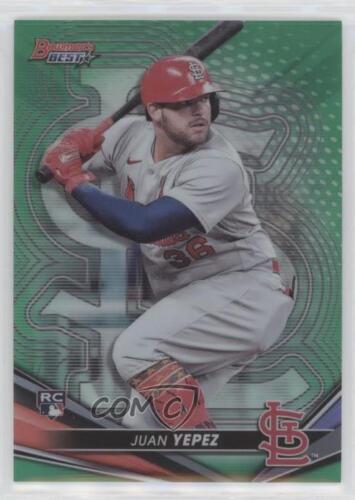 2022 Bowman's Best Green Refractor /99 Juan Yepez #15 Rookie RC - Picture 1 of 3