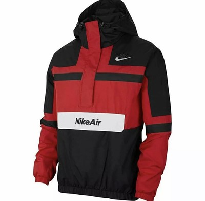 red nike half zip jacket