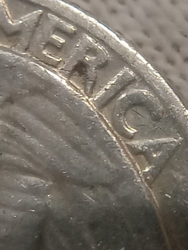 1964 Washington Quarter 90% Silver,Die Break Error On Obverse & Reverse."P" Mint - Picture 8 of 11