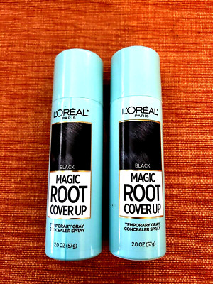 Black Loreal Magic Root Cover Up, Gray Concealer Spray 2oz- 2 Pack FREE SHIP
