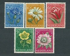 Holland - Mail 1952 Yvert 569/73 ** MNH Flowers