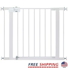 Easy Install Walk Thru Baby Gate One Hand Operation Adjustable Child Pet Safety