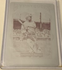 2011 Tris Speaker 1 Of 1 Topps Gypsy Queen Baseball card Magenta printing plate