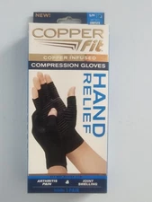 Copper Fit Hand Arthritis Compression Glove - Black, S/M (CFRRGL-SM12)