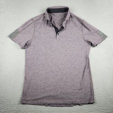 Lululemon Shirt Mens Small Purple Golf Polo Performance Short Sleeve Outdoor