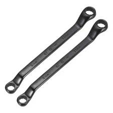 2pcs 45 Degree Offset Box End Wrench 9 x 11mm Metric 12 Point Double End Black