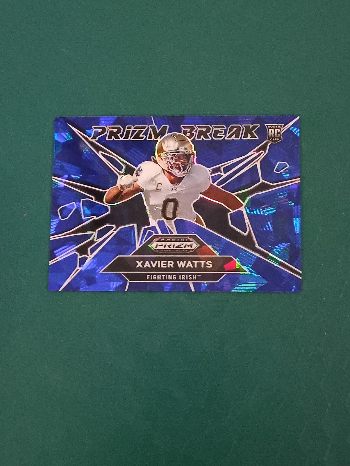 Xavier Watts Panini Prizm Draft Picks Prizm Break #8 Blue Ice